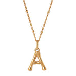 Letter big charm gold