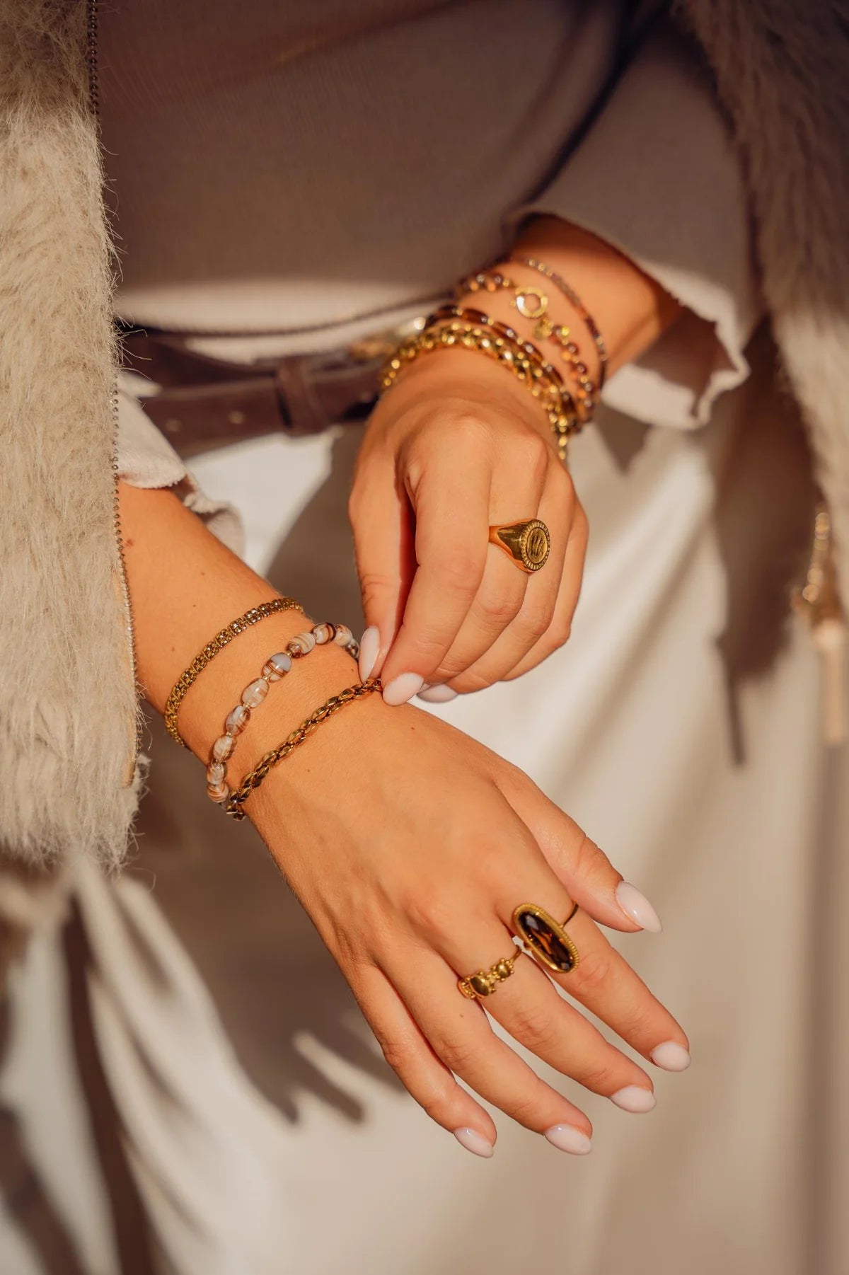 Classic square bracelet gold