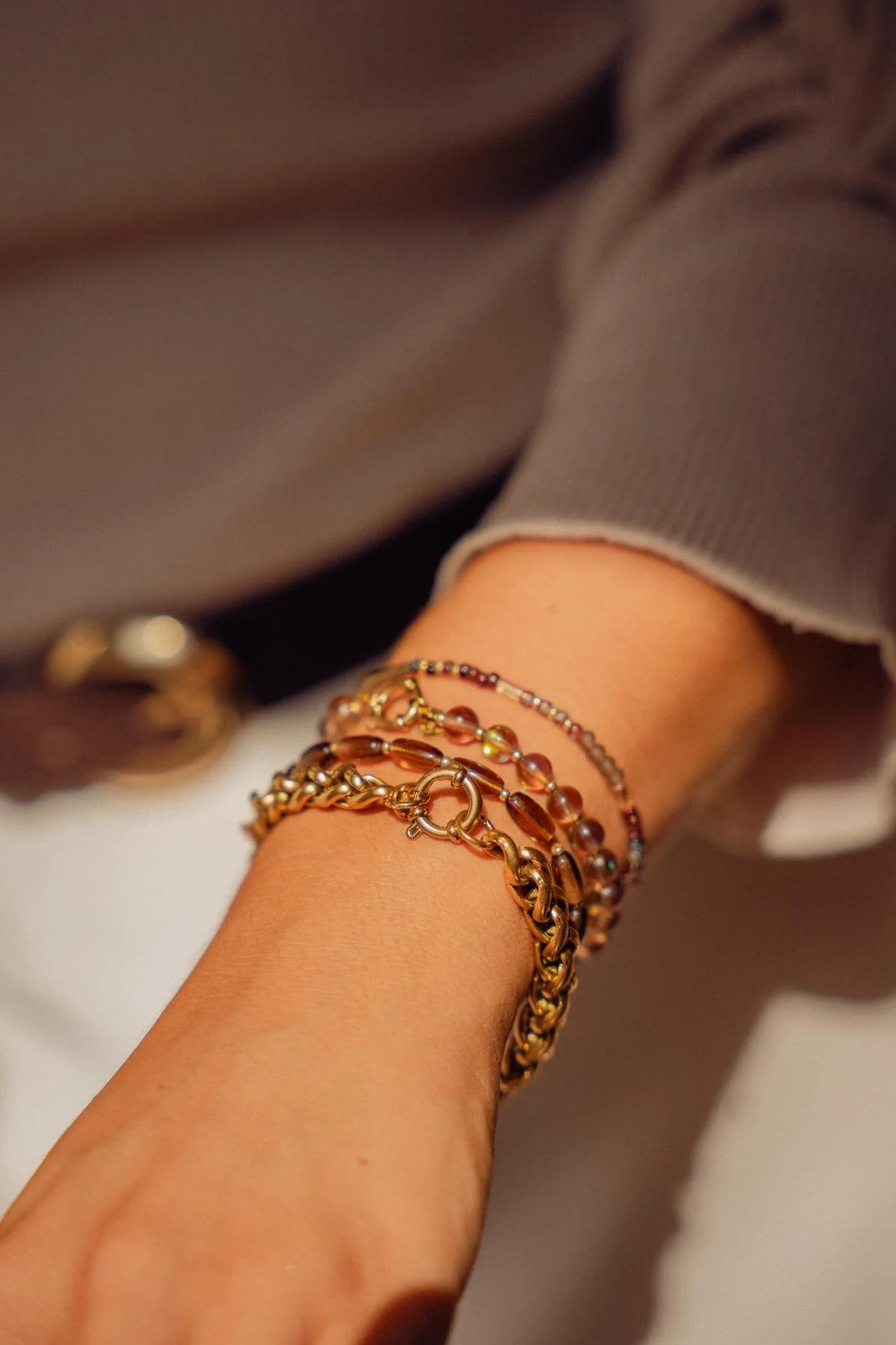 Cobra midi bracelet gold