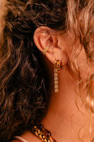 Classic square hoop gold