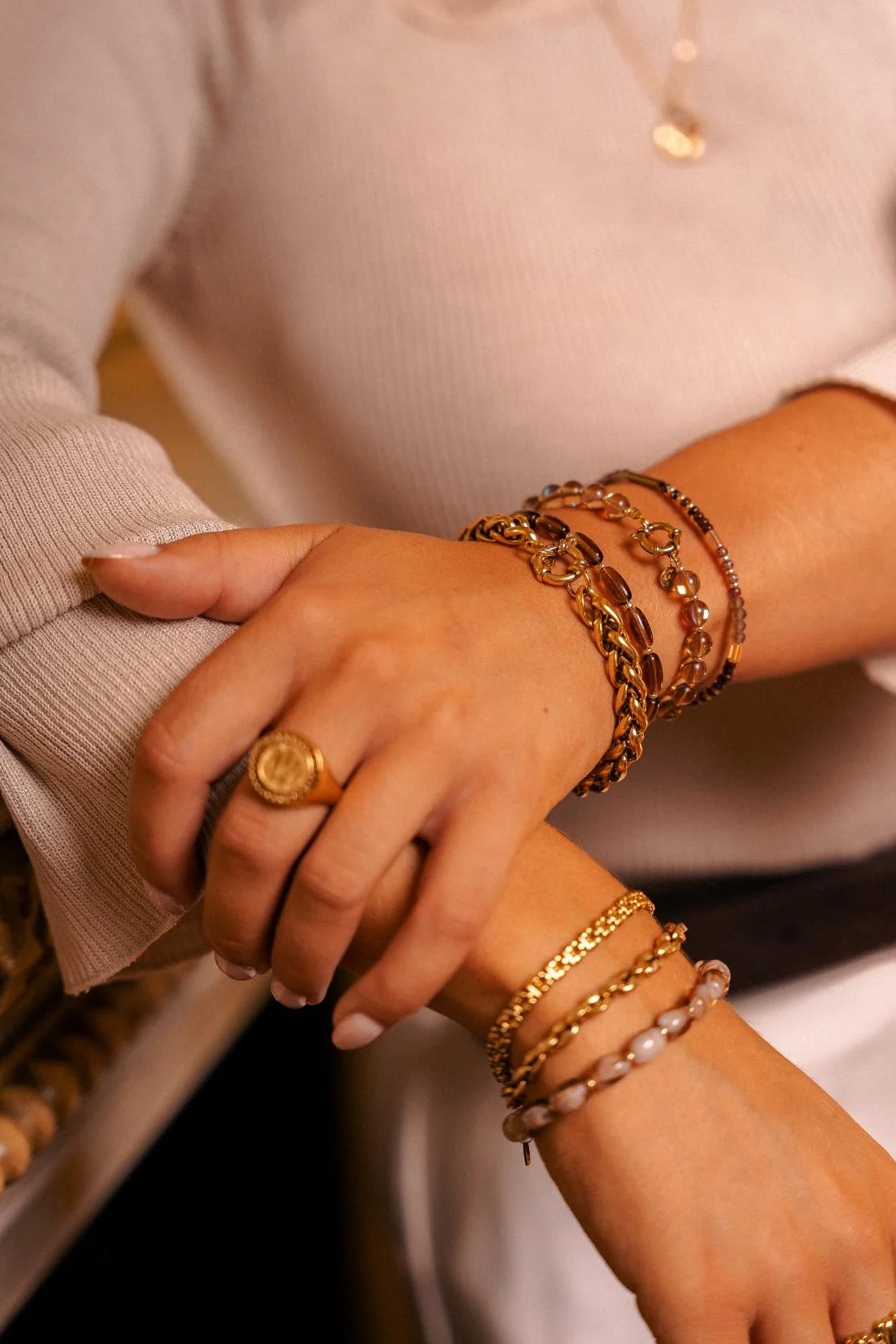Cobra midi bracelet gold