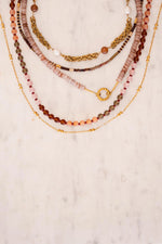 Long dots necklace gold