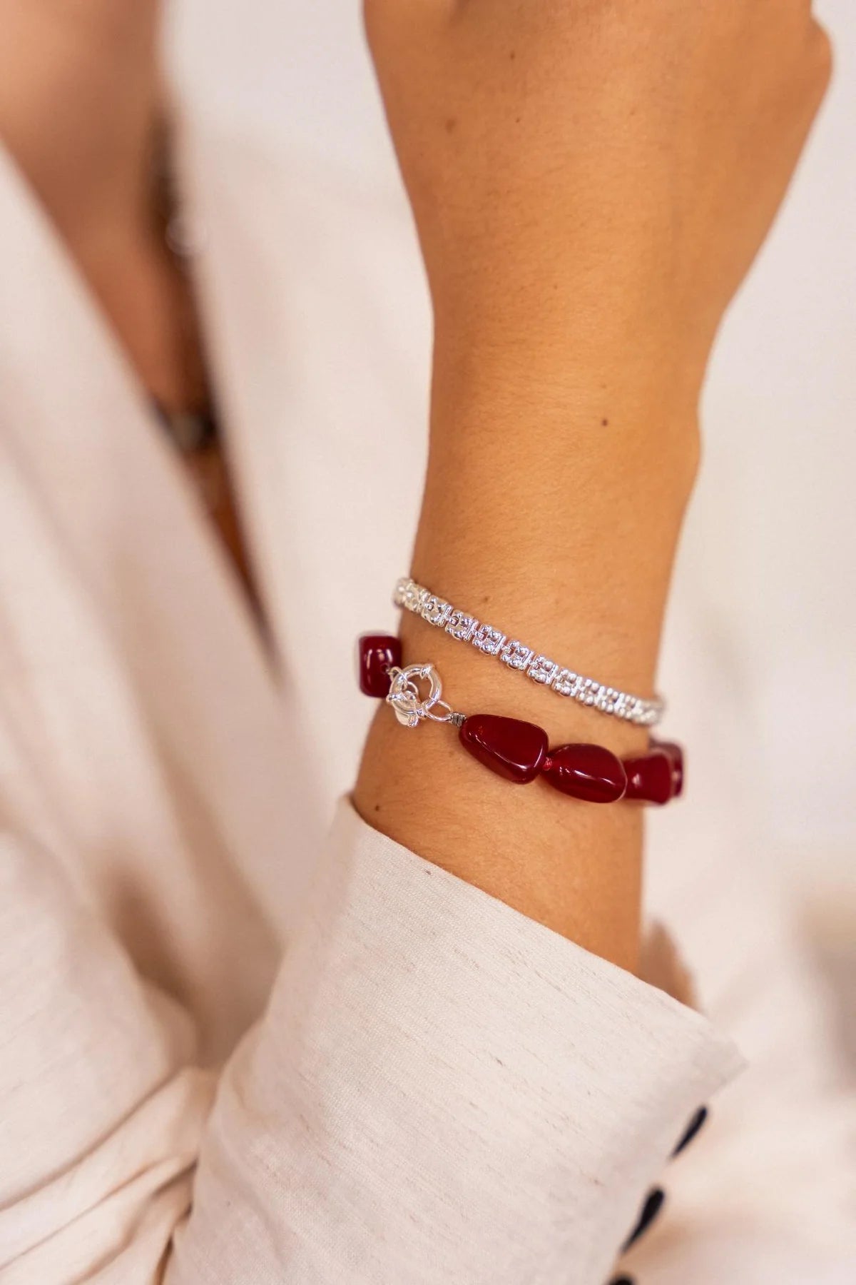 Classic square bracelet silver