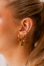 Brown dottie hoop gold