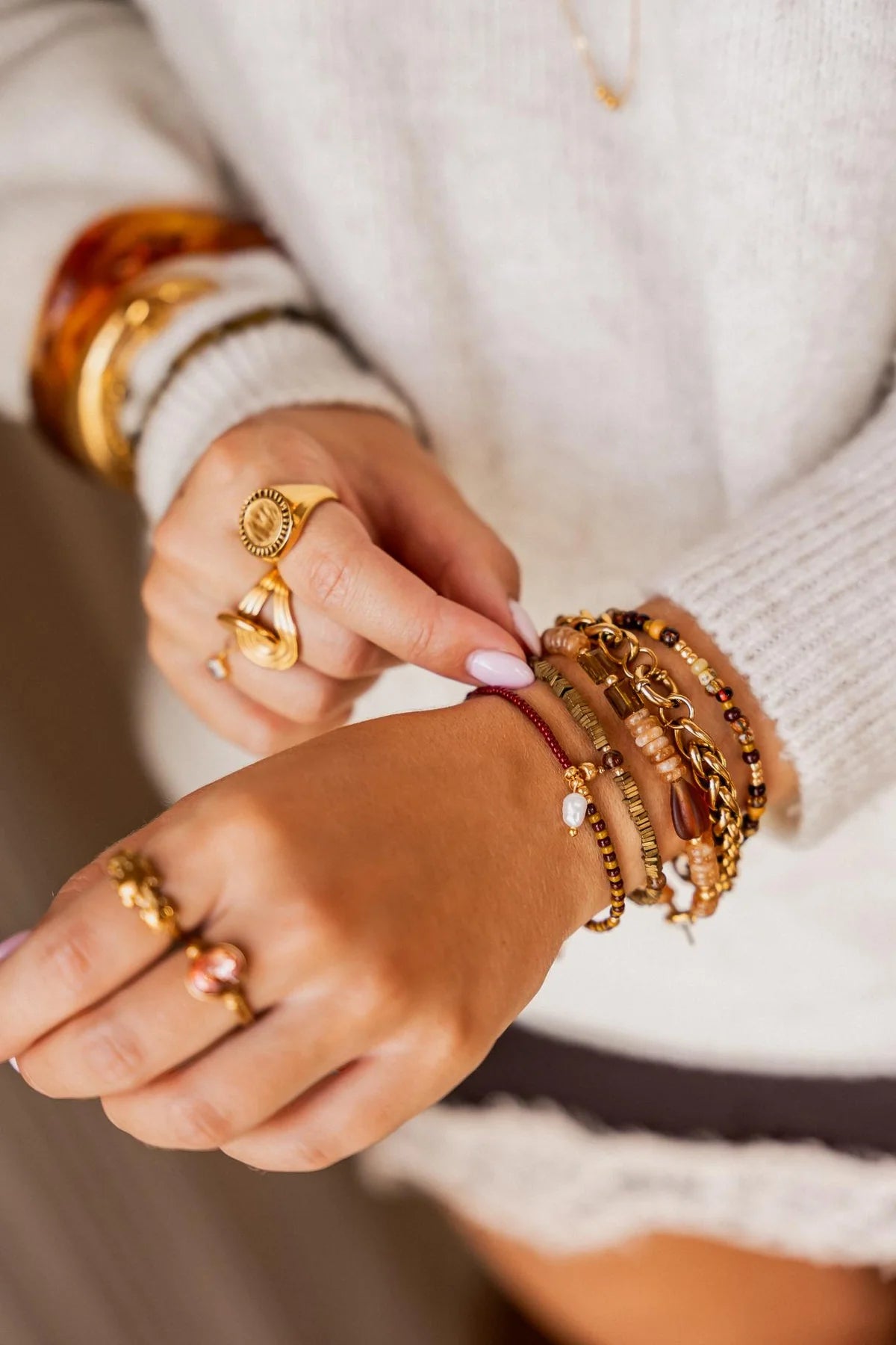 Cobra midi bracelet gold