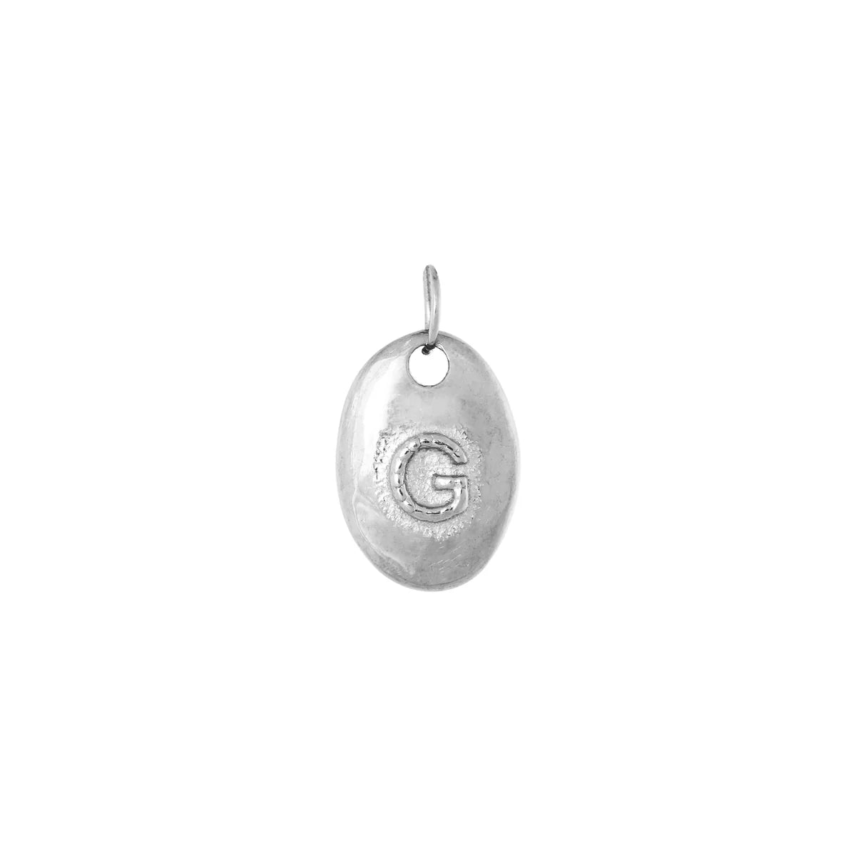 Letter dots charm silver