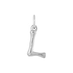 Letter big charm silver