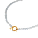 Light blue snake necklace gold