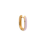 Single Lilac oval hoop gold