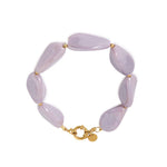 Lilac stones bracelet gold