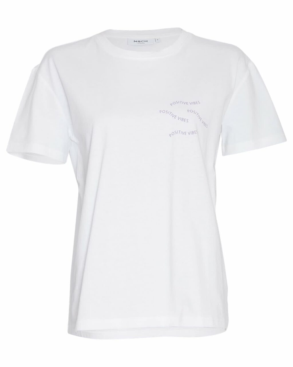 Liv organic print tee - b wht/positive