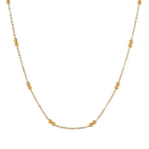 Long dots necklace gold