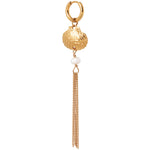 Long shell hoop gold