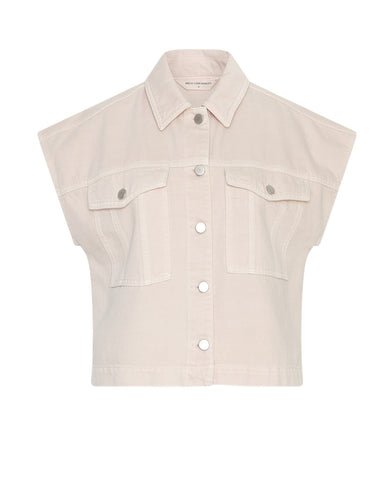 MSCHAspen Ida Denim Vest - Light pink wash