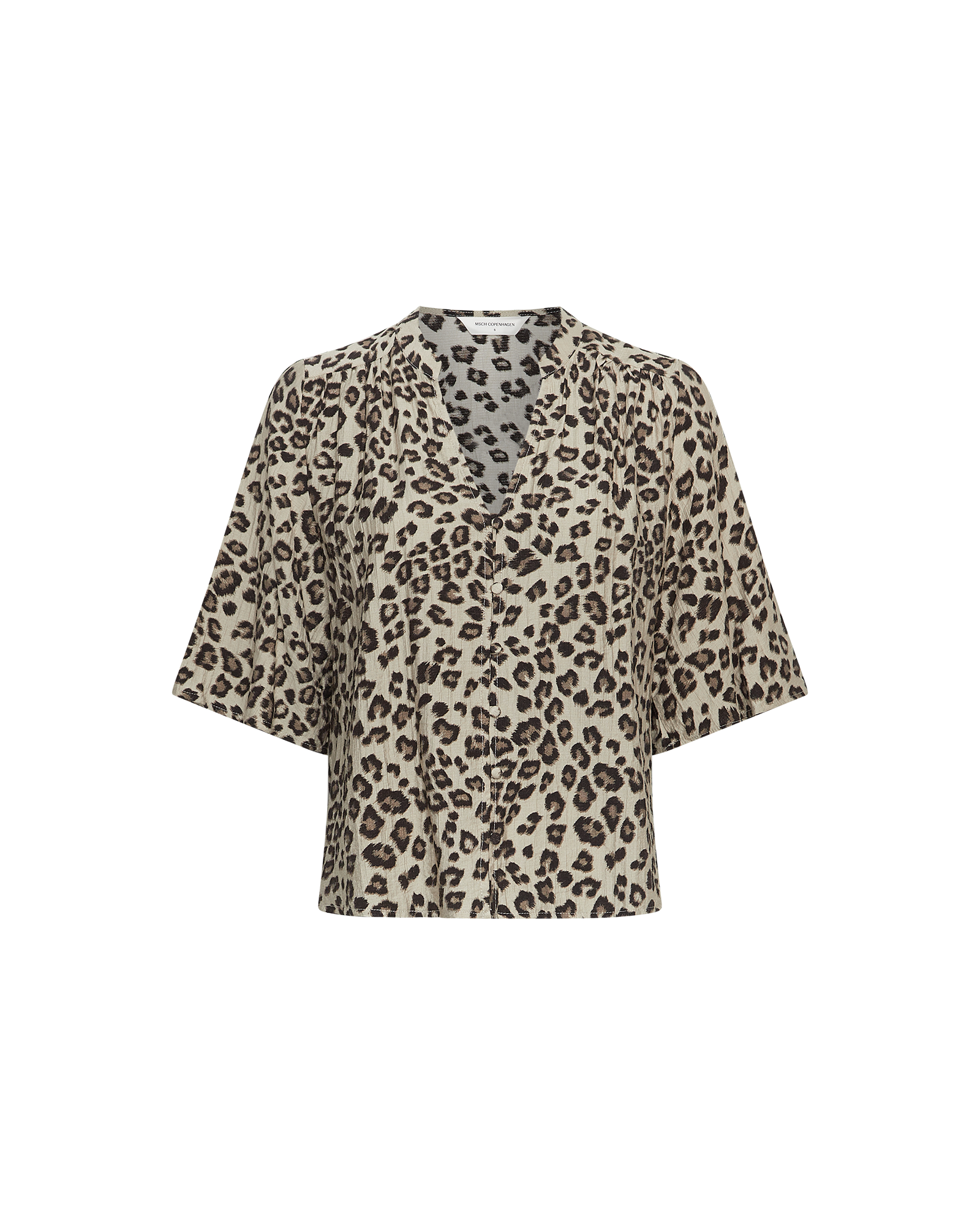 MSCHKalani Vlora 2/4 shirt AOP - Humus leo