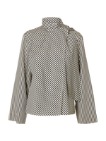 Slfcharlotte ls scarf top - angora stripe