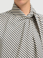 Slfcharlotte ls scarf top - angora stripe