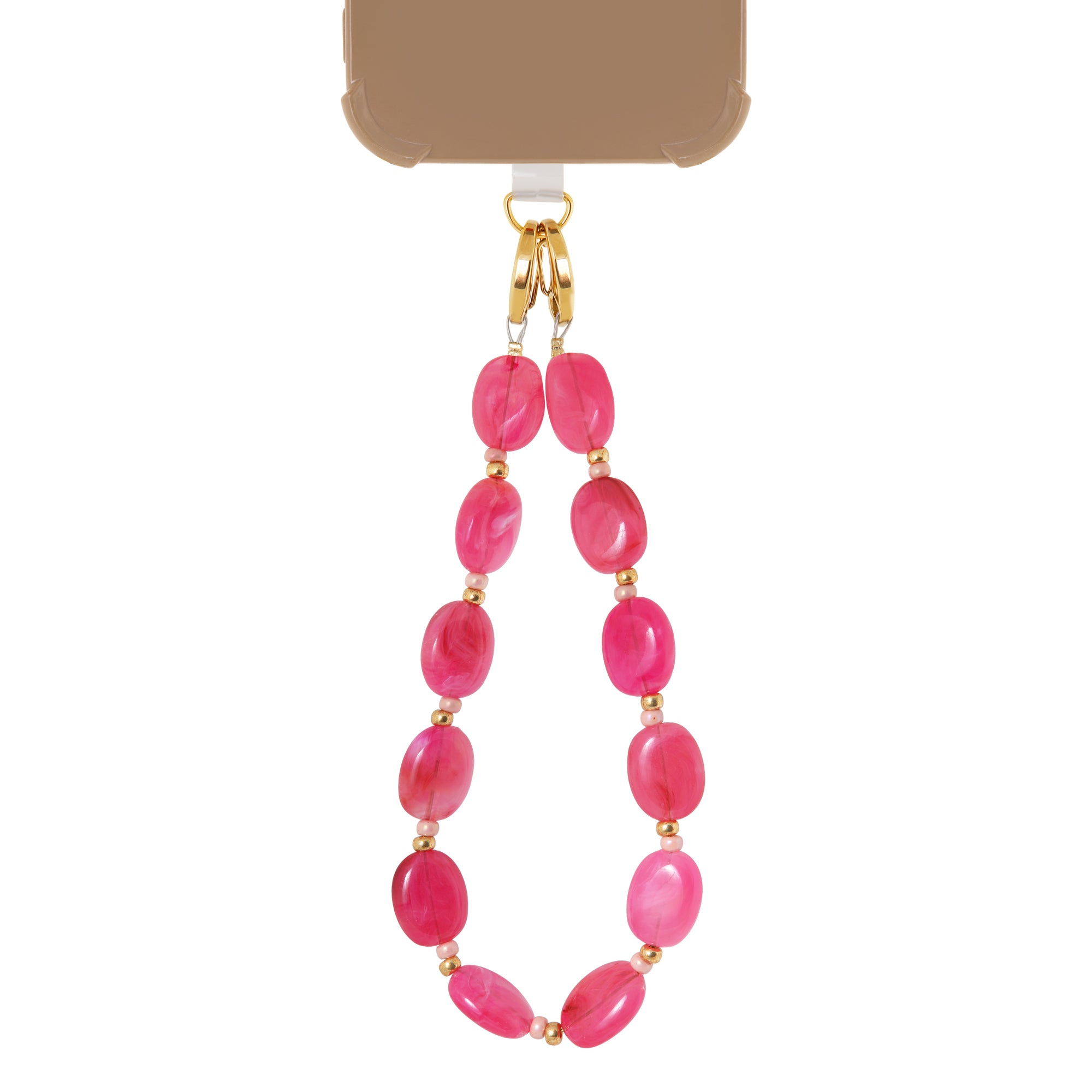 Magenta muse phone cord gold