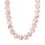 Marble rose necklace gold