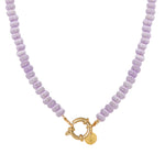 Mini purple necklace gold