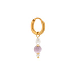Single Misty Lilac Hoop Gold