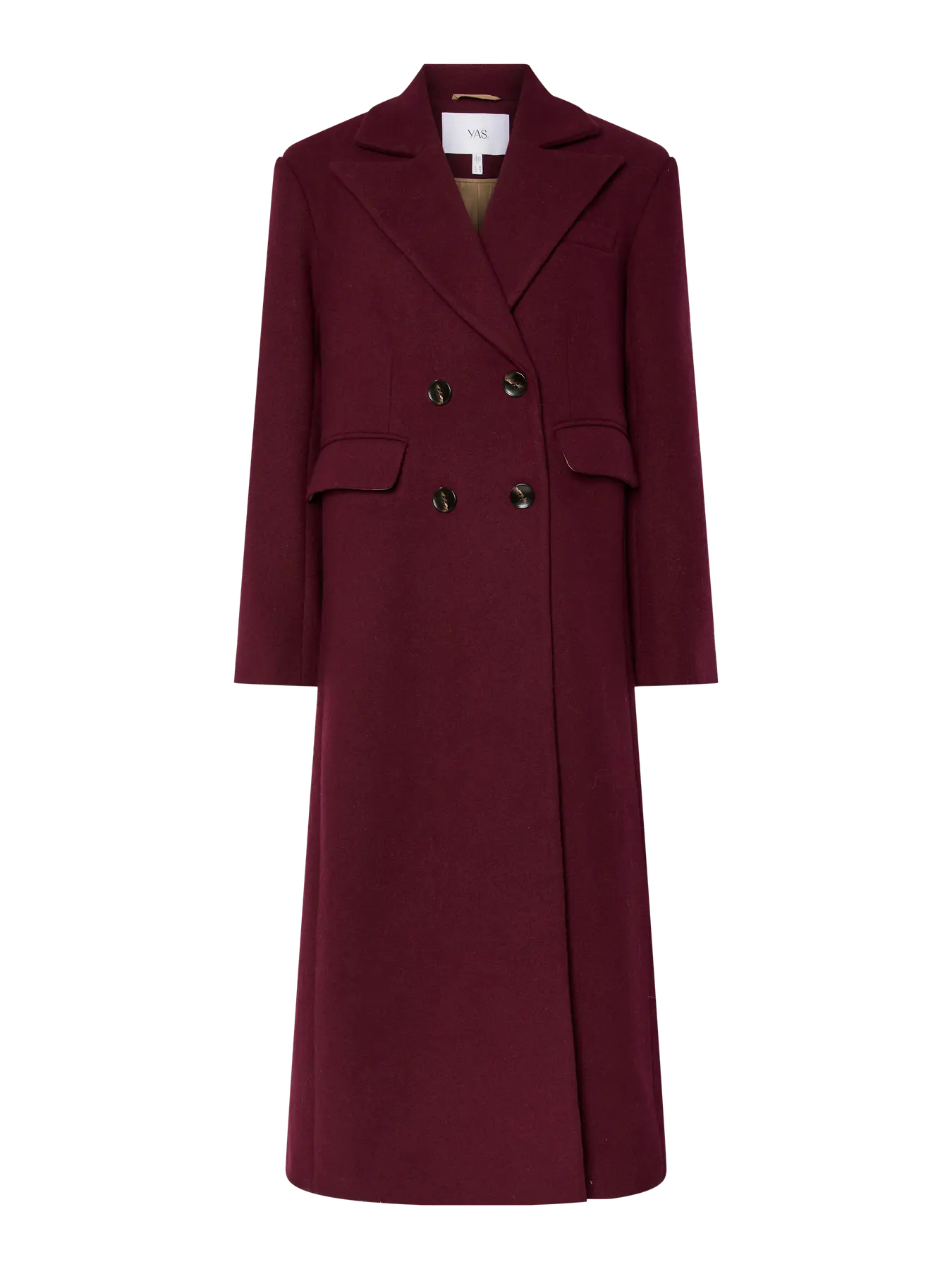 Yasroyla ls wool blend long coat - port royale