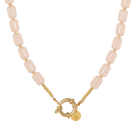Natural beads necklace gold