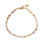 Natural shell anklet gold