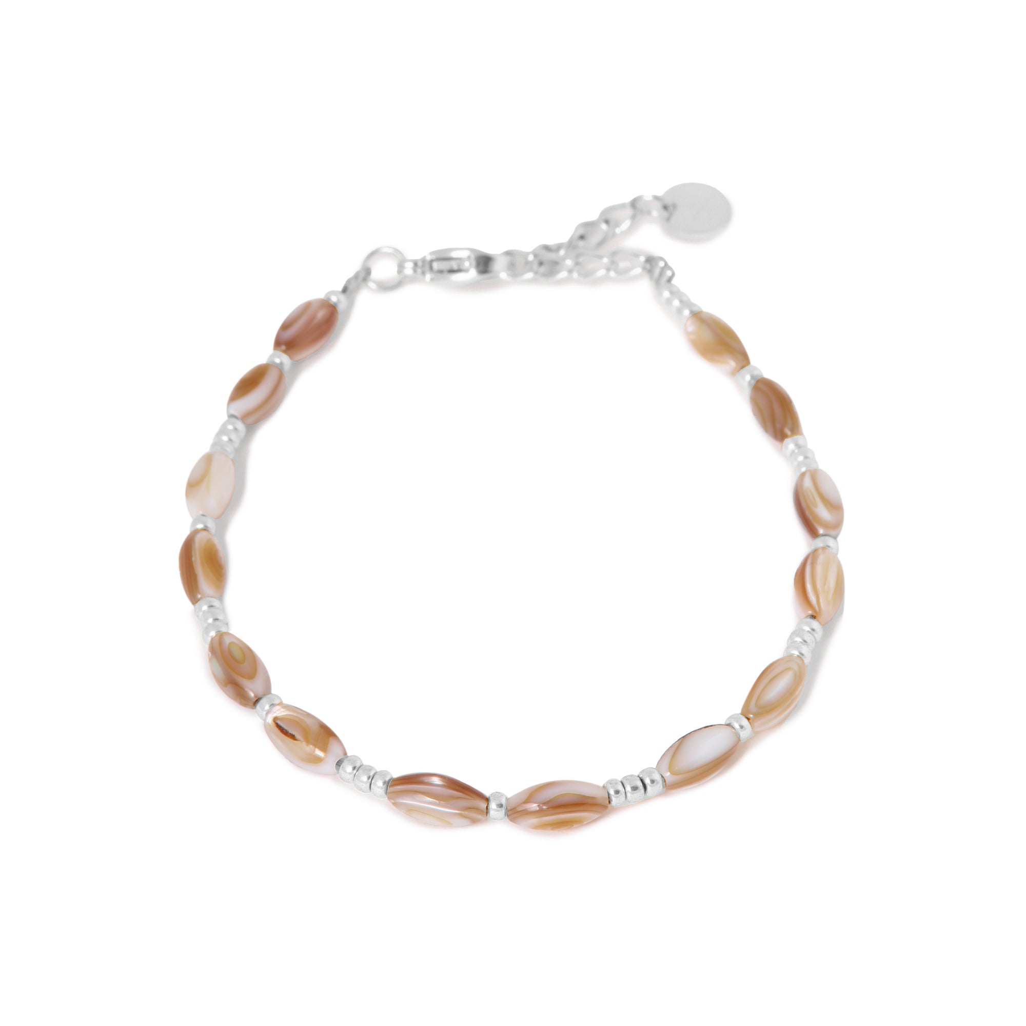 Natural shell bracelet silver