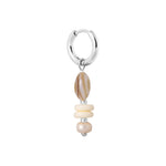 Natural shell hoop silver