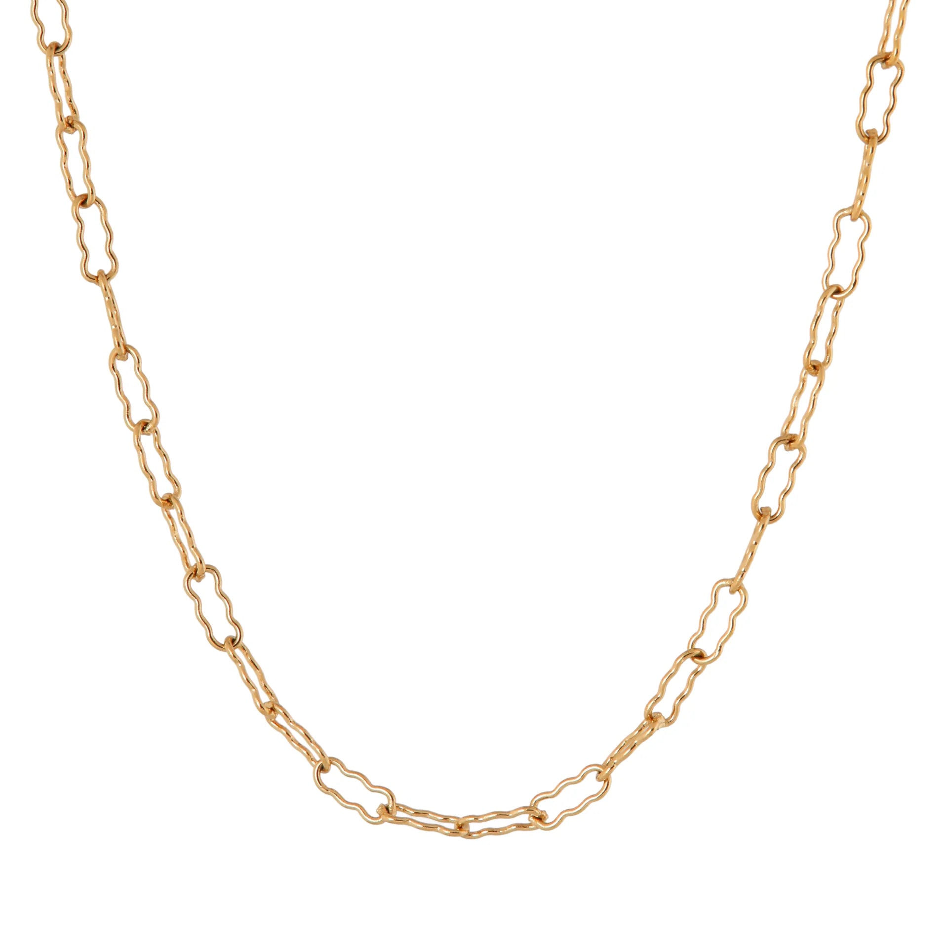 Wavy necklace gold