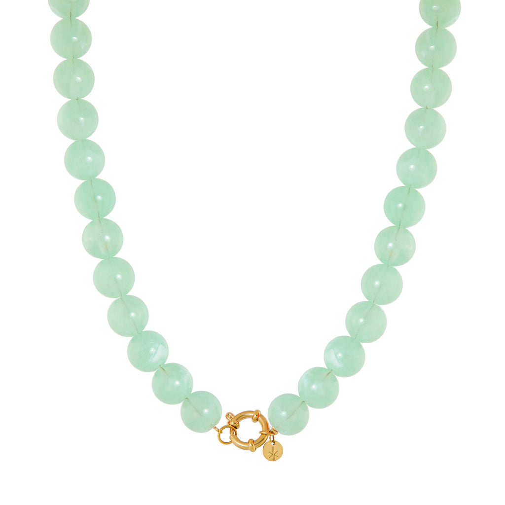 Green juice necklace gold