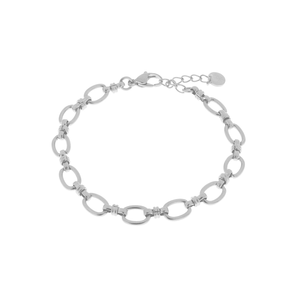 Open chain bracelet silver