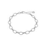Open chain bracelet silver