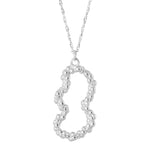 Organic bubble necklace silver