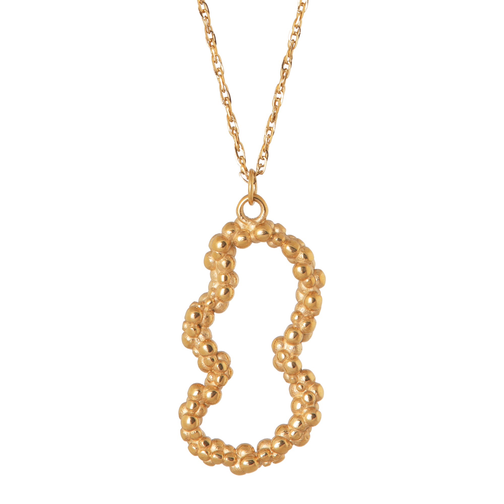 Organic bubble necklace gold