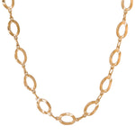Oval frame necklace gold