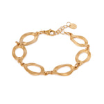 Oval frame bracelet gold
