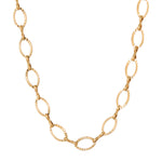 Oval line necklace gold