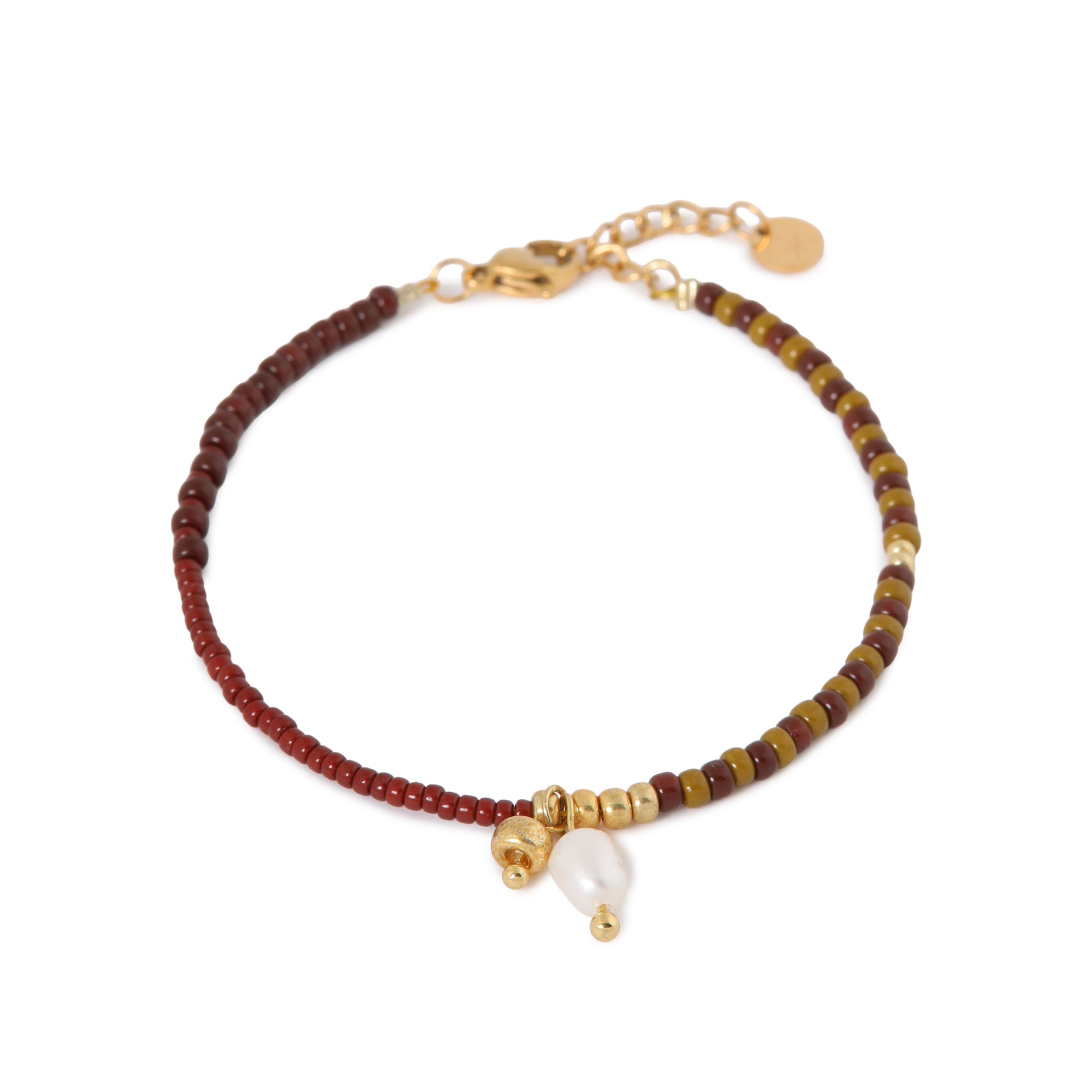 Oxblood bracelet gold