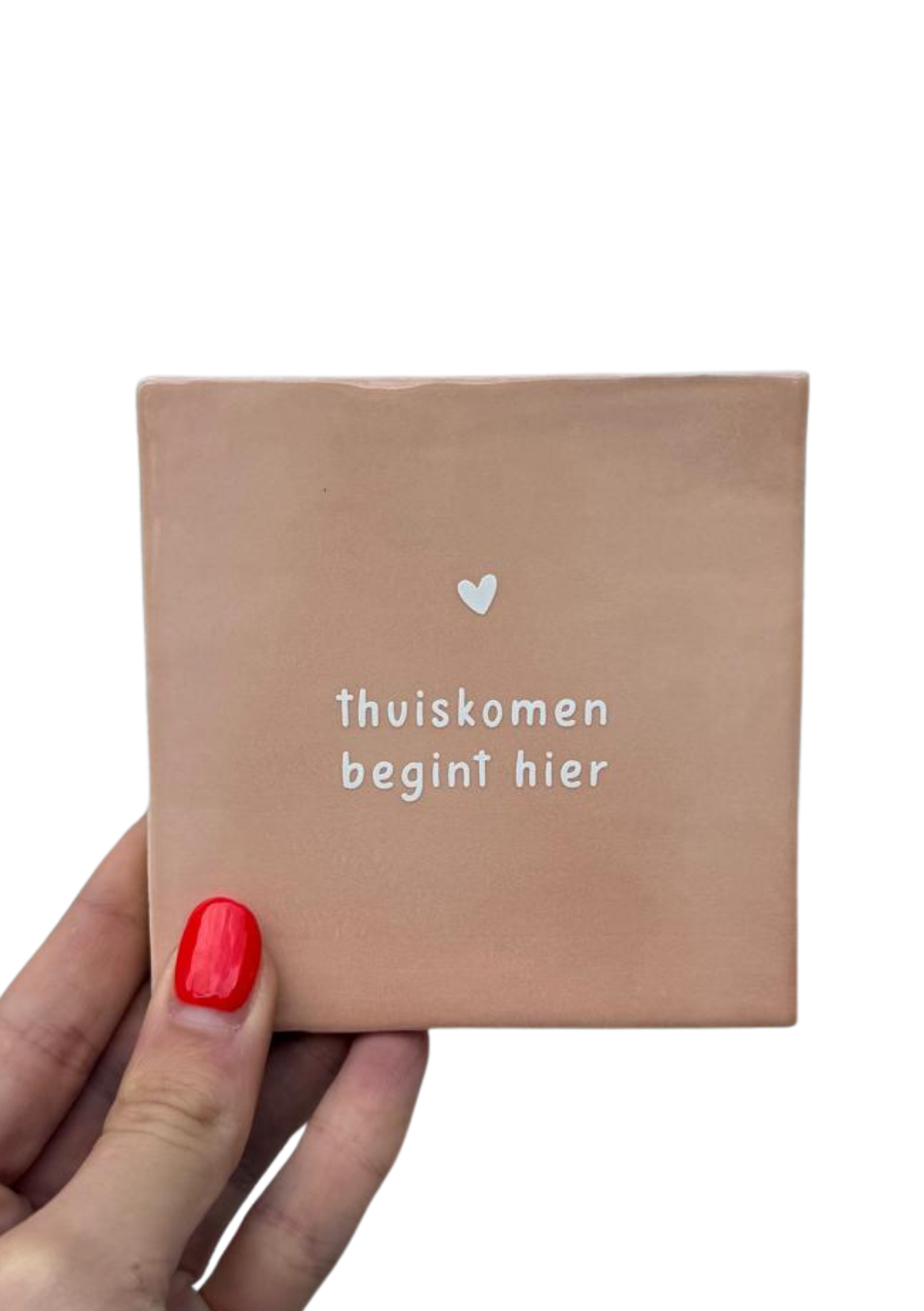 Tegel - Thuiskomen begint hier - licht roze