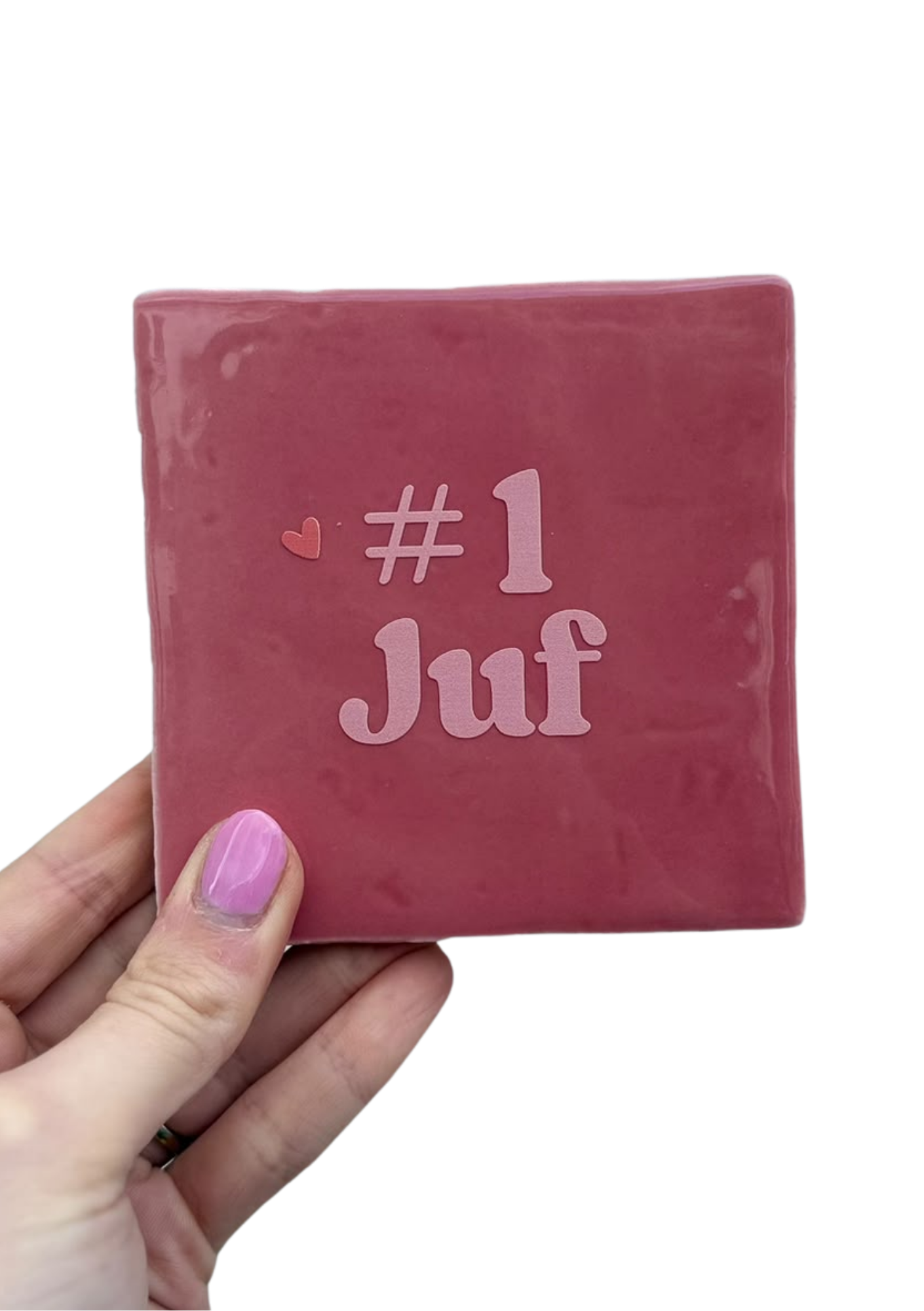 Tegel - juf - roze