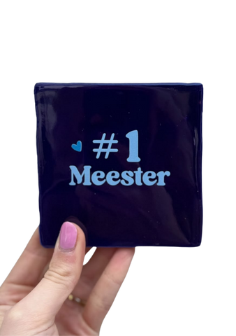 Tegel - meester - blauw