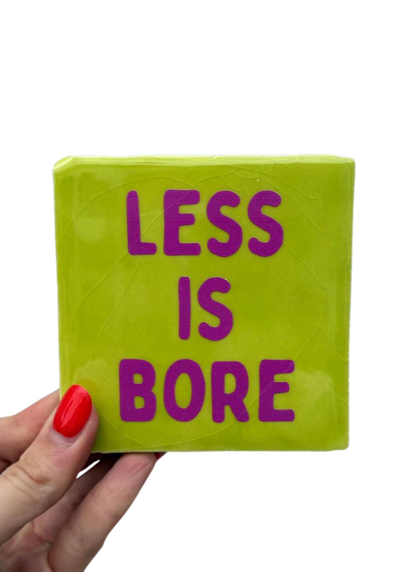 Tegel - Less is bore - geel