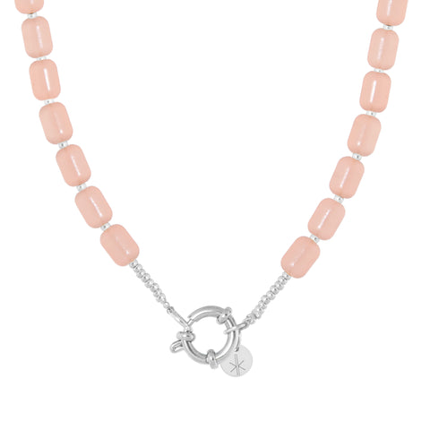 Peachy beads necklace silver
