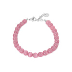 Pink snake bracelet silver