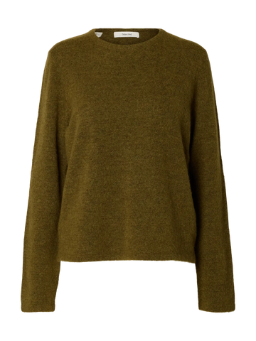 Slwlulu ls knit - Fig green