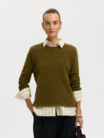 Slwlulu ls knit - Fig green