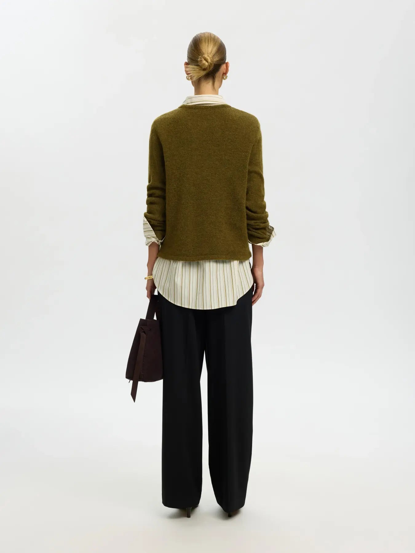 Slwlulu ls knit - Fig green