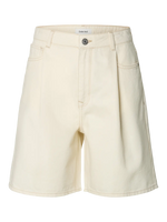 SLFwide denim short - Egret